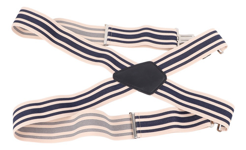 Tirantes Para Hombre Con 4 Clips, Elegantes Rayas, Anchas Y
