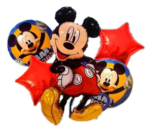 Bouquet Globos Mickey Mouse Rojo Niño Decoración