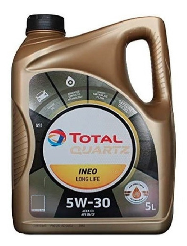 Aceite 5w30 Sintetico Total Quartz Ineo Long 5 Lt