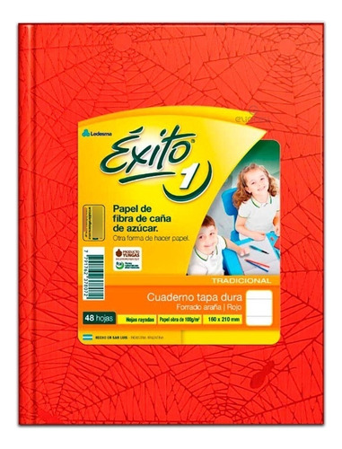 Cuaderno Araña Lunares Nº1 48 Hjs Rayado Cuadriculado Exito 