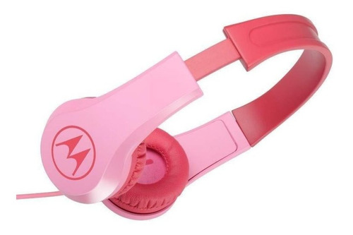 Fone De Ouvido Motorola Squad 200 Kids Com Fio - Rosa