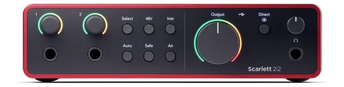 Interface Focusrite Scarlett 2i2 (4th Gen) | Parcelamento sem juros
