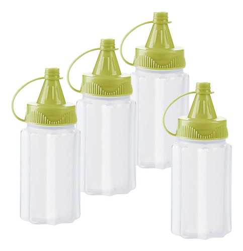 4 Paquete De 2-4 Botellas Pequeñas Exprimibles, 4 Piezas