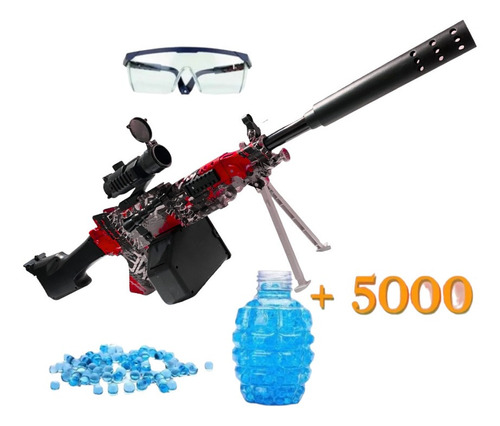 Rifle Automático Hidrogel Con Mira Funcional + 5000 Orbes