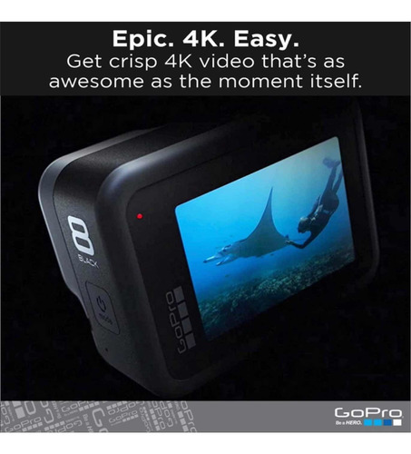 Imagen 4 de 4 de Gopro Hero 8black Cámara Acción Impermeable 4k Ultra Hd Vivo