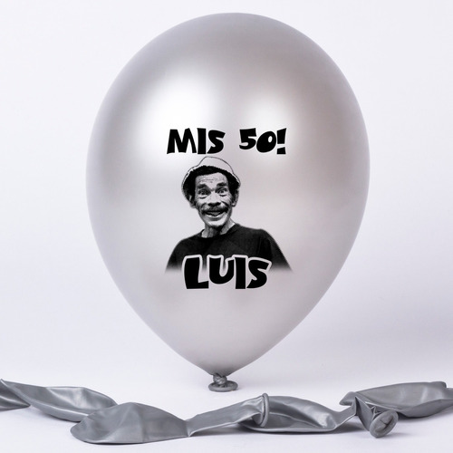 100 Globos Perlados Personalizados Impresos