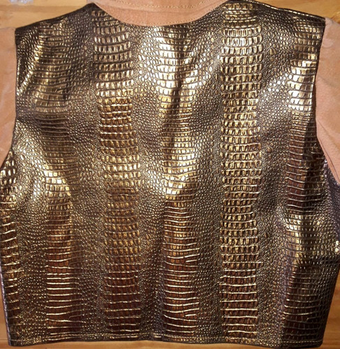 Campera De Cuero Gamuzado Corta De Mujer Talle S