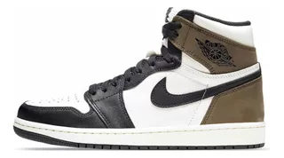 Tenis Air Jordan 1 Retro High Dark Mocha Cafés Con Negro