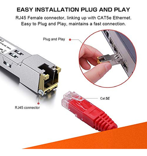 Pack 4 Sfp A Rj45 Gigabit Para Cisco Y Ubiquiti