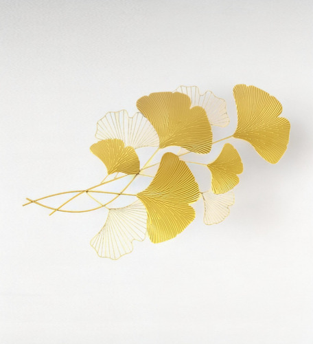 Cuadro Decorativo Moss Ginkgo Dorado 110x55 Cm