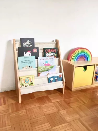 Biblioteca Infantil 5 Bolsillos De Tela Montessori Niños