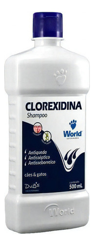 Kit 2 Clorexidina 500ml Shampoo e Condicionador