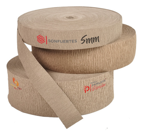 Papel Crepe 5 Cm Rollo 1.100 Kg Aprox Color Marrón Liso