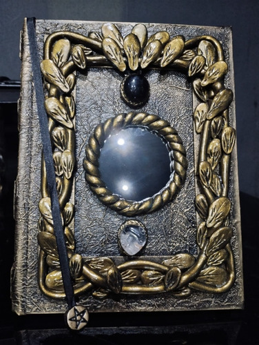 Grimorio Mágico 160 Folhas C/ Espelho Bruxa Caderno Diário