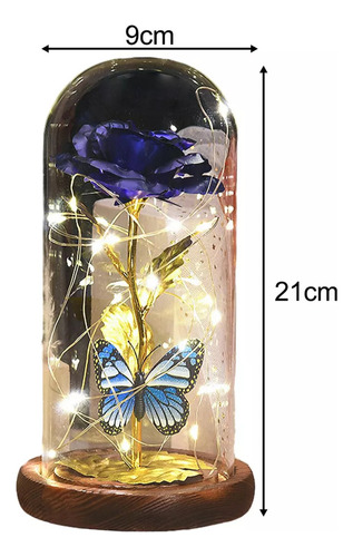 Luz Led Con Forma De Mariposa Con Pantalla De Cristal Eterna