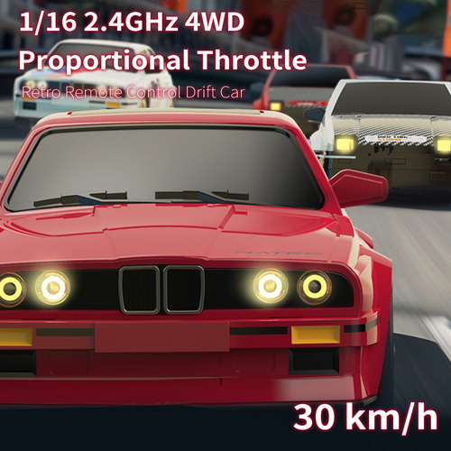 Coche De Deriva Con Tracción Integral 1/16, 30 Km/h, Acelera