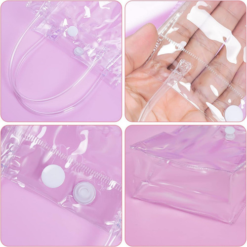 30 Bolsas De Regalo De Pvc Transparente De 15x7x20cm Con
