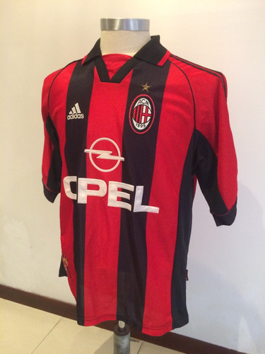 Camiseta Milan 1998-00 Franela Camisa Home M 3kots Futbol