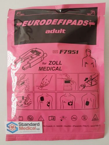 Electrodos Con Conector Para Desfibrilador Zoll E Series Adu