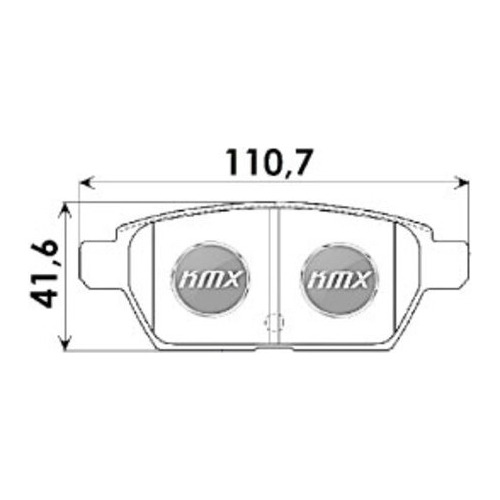Pastilla Freno Tras Mazda 6 2.3 (02-08)/ Fusion 2007  Kmx