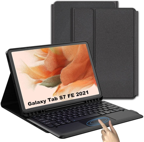 Funda Con Teclado Para Samsung Galaxy Tab S7 Fe Sm-t730/t733