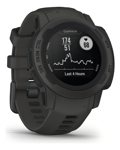 Relógio Garmin Instinct 2s Gps Gnss Trackback Battery 21 dias Cor da caixa: cor da malha preta, cor da moldura preta, design de malha de grafite, milanês