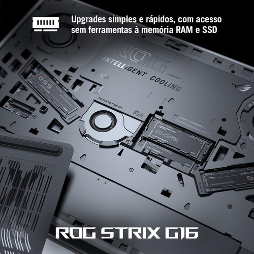 Notebook Gamer Rog Strix Rtx5060 Core I9 16gb 512ssd W11 Eclipse Gray