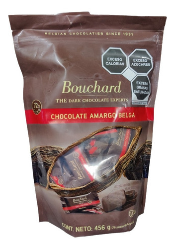 Chocolate Bouchard Amargo Belga Premium 72% Cacao 456 G