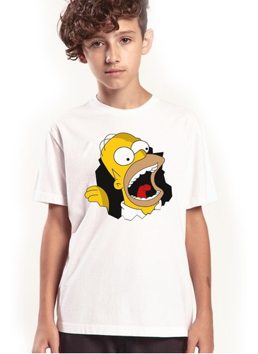 Remera Simpson Homero Hombre Mujer Niños Modal Premium