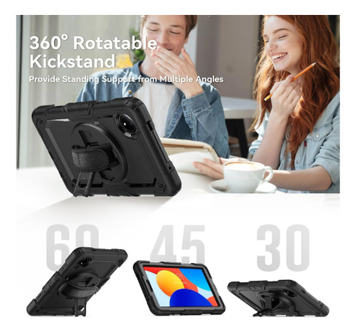 Teknet Funda Case Para Xiaomi Redmi Pad Se 8.7 Rudo Color Negro