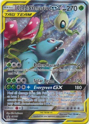 Celebi & Venusaur Gx Sm167 Alternate Art Promo Pokemon Tcg