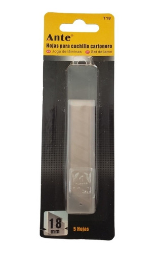 Hojas Para Cuchillo Cartonero 18mm, 5 Unidades, Papelería