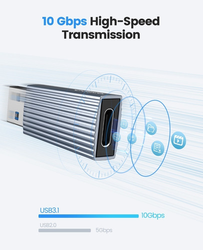 Adaptador Usb Tipo C Hembra Usb 3.1 Macho 10gbps Orico