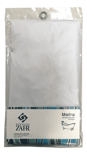 Forro De Cortina Para Baño 180 X 180 Cm Transparente-blanca