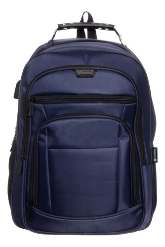 Imagen 2 de 10 de Mochila Notebook Usb Reforzada Compartimientos Full
