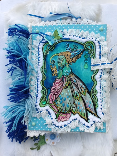 Caderno Decorado O Jardim Da Borboleta Azul