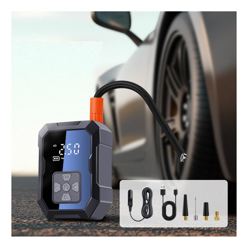 Compressor De Ar Com Inflador De Pneus Portátil: 12 V E