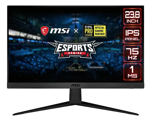 Monitor Gaming Msi 23,8  Ips Fhd G241ve2 Tranza Negro
