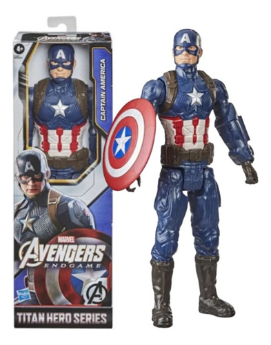 Boneco Articulado Capitão América Titan Hasbro Marvel 30 Cm