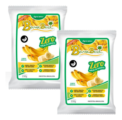 Doce de bananada banana Zero Açúcar em pacote 230 g 2 un pacote x 2