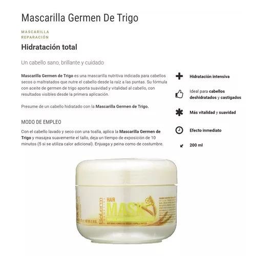 Salerm Mascarilla Trigo Reparación Hidratación 200ml