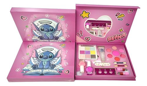 Paleta De Maquiagem Infantil Completa Stitch - Sombra Blush
