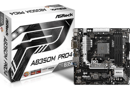 Motherboard Asrock Ab350m Pro 4 Amd Ryzen Hdmi 4k Socket Am4