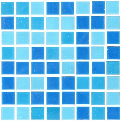 Malla Decorativa Mosaico Vidrio Ocean Blue 32.7 X 32.7