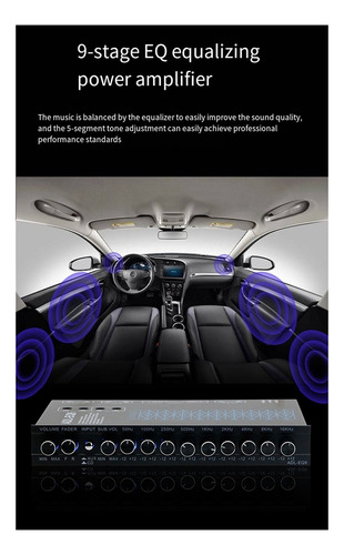 Ecualizador Gráfico De 9 Bandas Auto Square, Audio Digital P