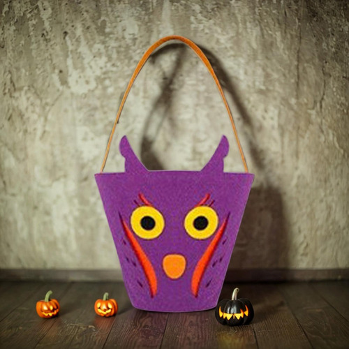 2 Cubo De Mano De Halloween Suministros Para Fiestas Violeta