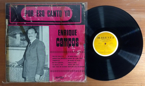 Enrique Campos Por Eso Canto Yo Disco Lp Vinilo