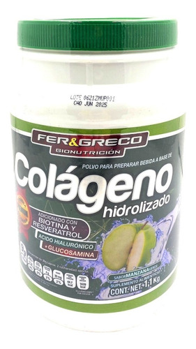 Colageno Hidrolizado Fer Y Greco 1,1 Kg Envío Full