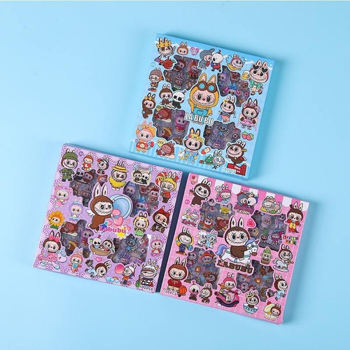 Pack Labubu Set Papelería Kawaii Libreta Stickers Escolar