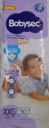 Pañales Babysec Premiun Hiper Pack Xxg 30 Unid.